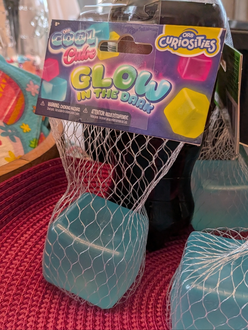 Glow In The Dark Squishy Cube 💙 Blue